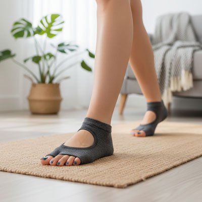 Chaussette yoga gris