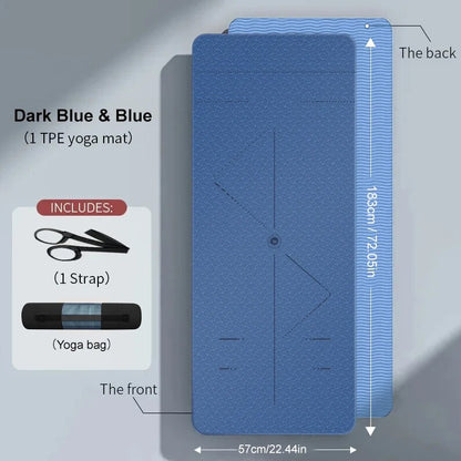 ensemble de tapis bleu avec bracelet de transport
