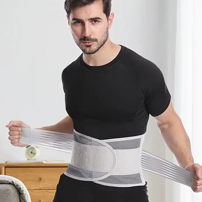 homme ferme Ceinture lombaire avec double fermeture en velcro 