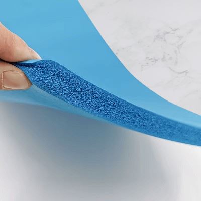 tapis de yoga bleu épaisseur 15 mm