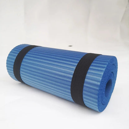 tapis de yoga bleu
