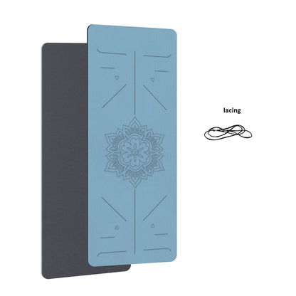 tapis yoga bleu avec lacée