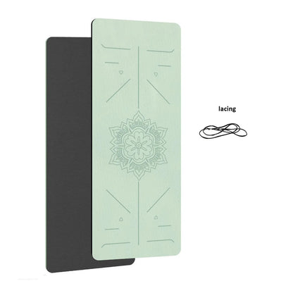 tapis yoga vert avec lacée
