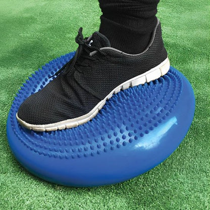 un pied sur Coussin yoga